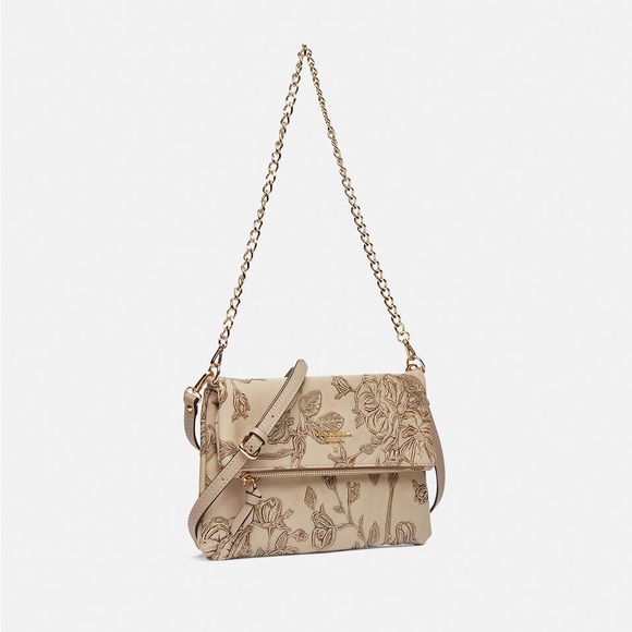 Italian Ivory Leather Crossbody/Clutch Handbag by Cuoieria Fiorentina - Picture 3 of 5